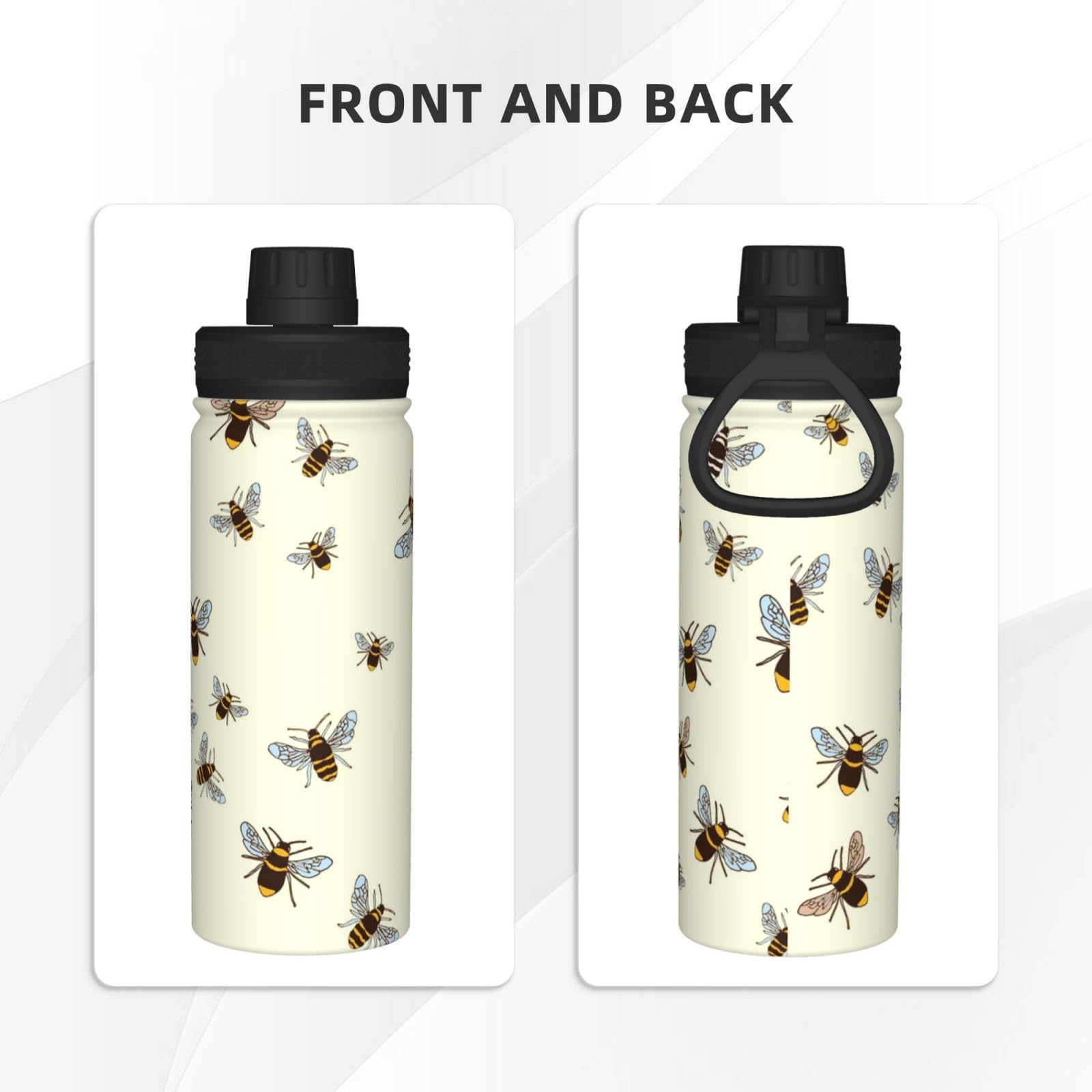 Brilliant Print Wasserflasche Edelstahl Isolierflaschen 18oz Sport Wasserflaschen für Männer Frauen