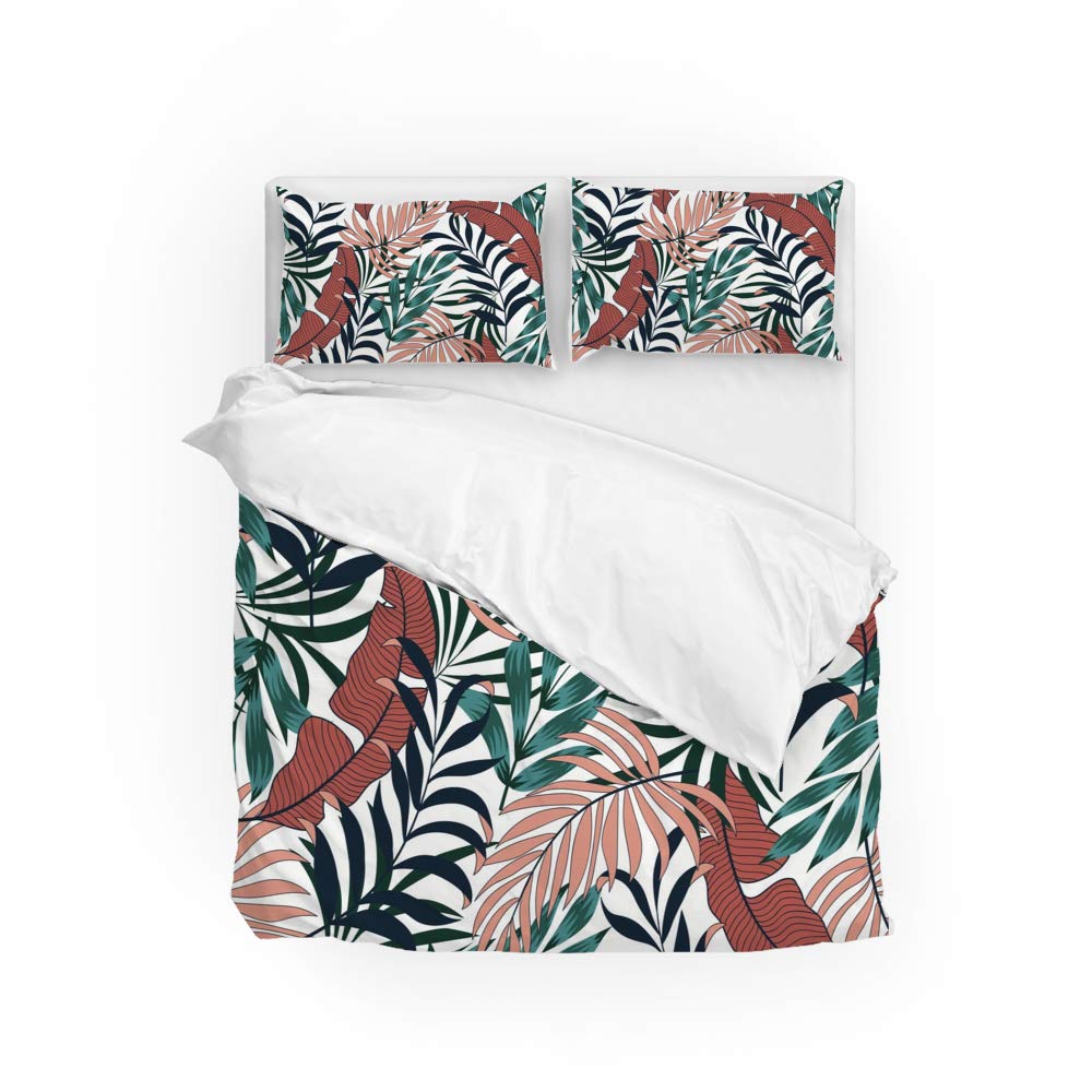 Housse de couette feuilles colorées pour une chambre accueillante et un lit douillet