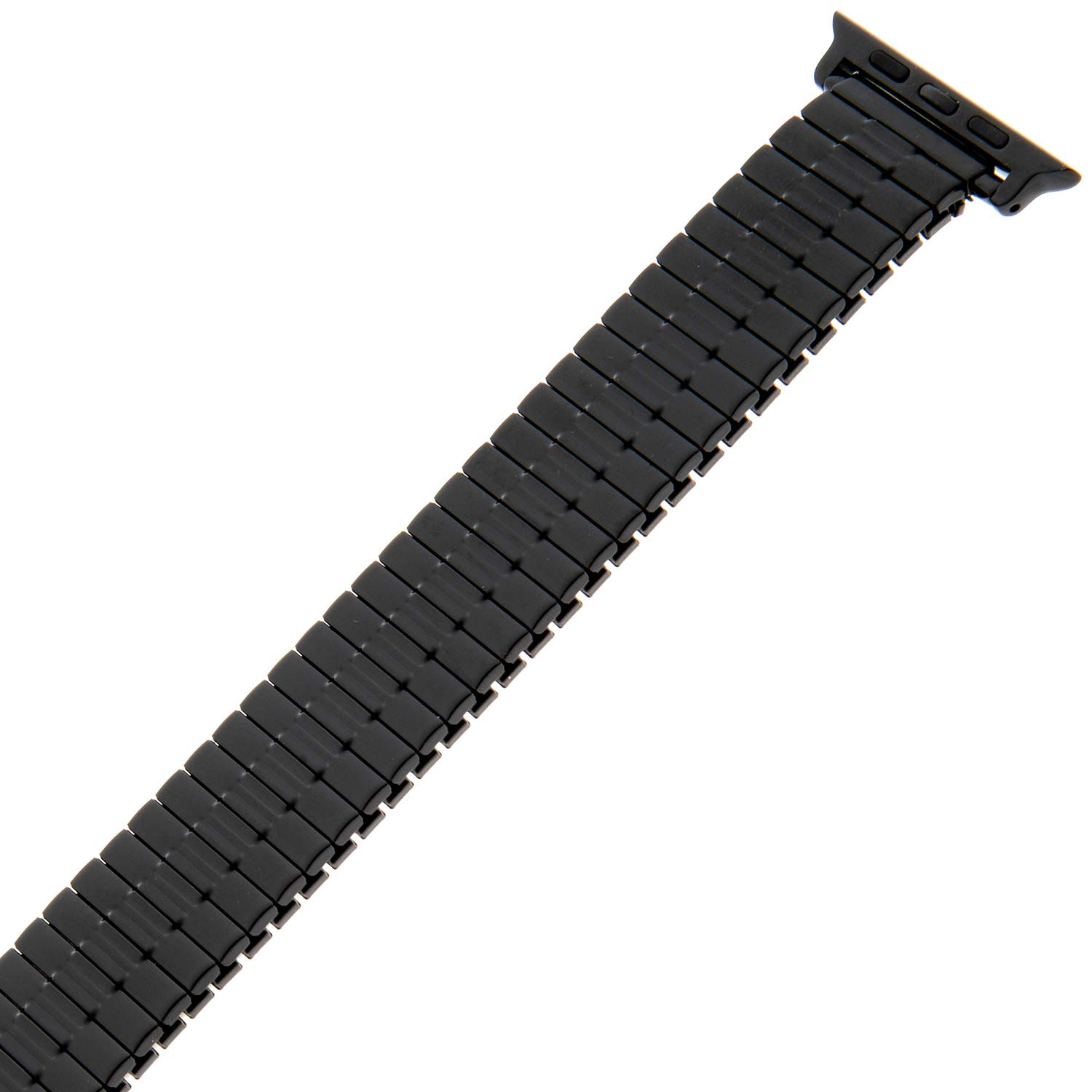 Gilden Extra Long Expansion Wide Stainless Steel Metal Watch Band 552W-SMART, fits Apple Apple Watch (Black, Fits 42, 44, 45mm)
