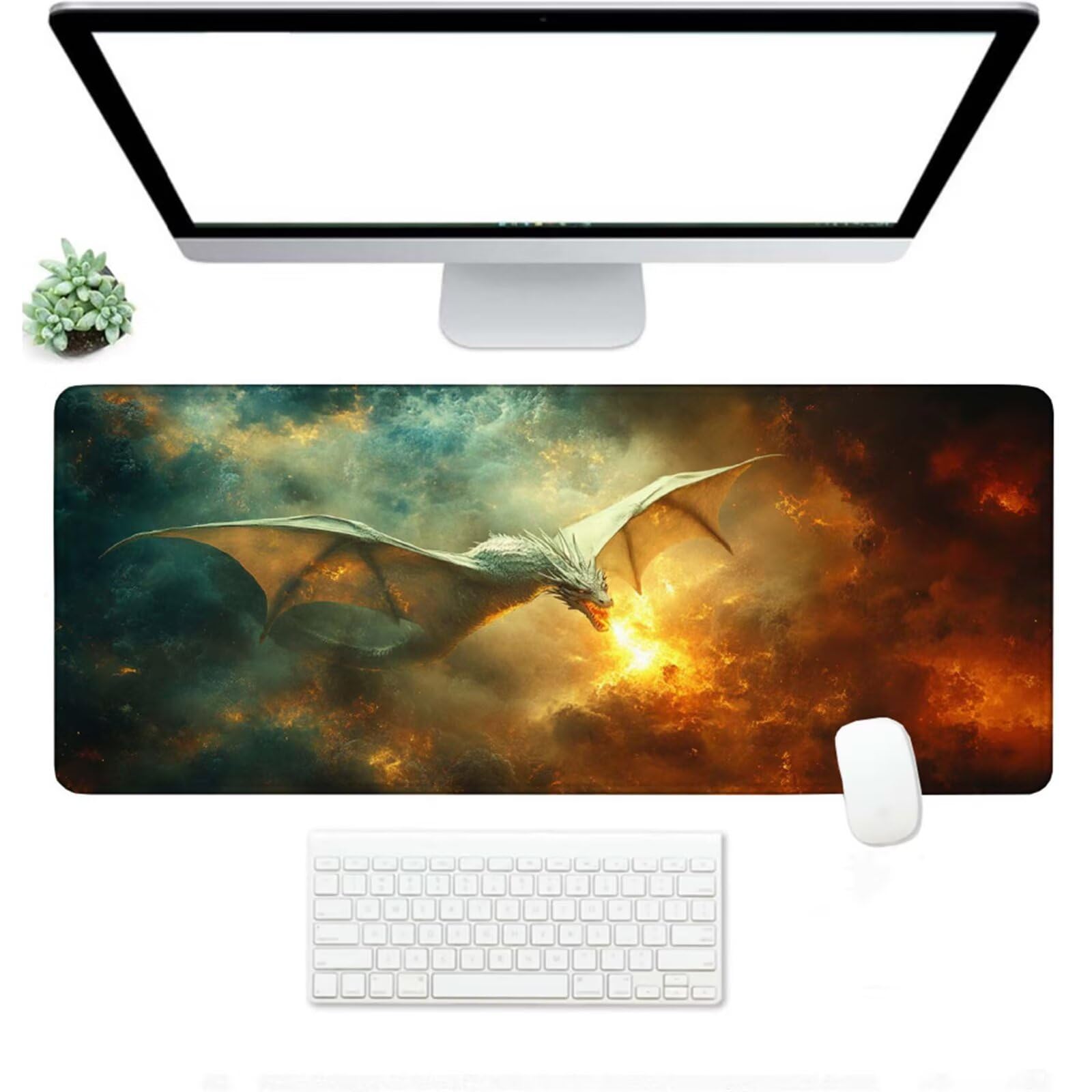 Podkładka pod mysz XXL 1500 x 800 x 3 mm, beżowa podkładka pod mysz, duża podkładka pod mysz dla zwierząt z wodoodporną i antypoślizgową gumową podstawą, zmywalna mata na biurko do gier, akcesoria