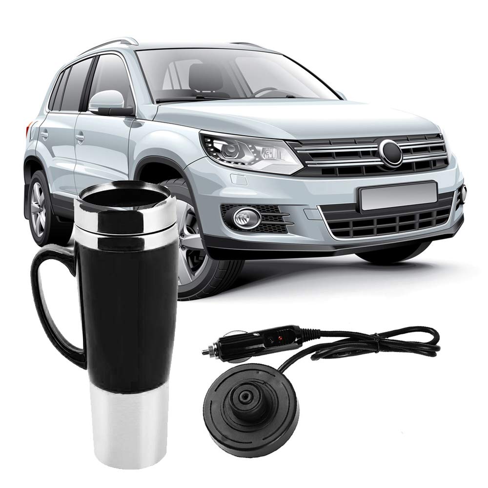 Bollitore Elettrico Piccolo, Tazza Termica Elettrica da Viaggio In Acciaio Inox 304, 500 ML Mini Bollitore Portatile, 4 Temperature Regolabili