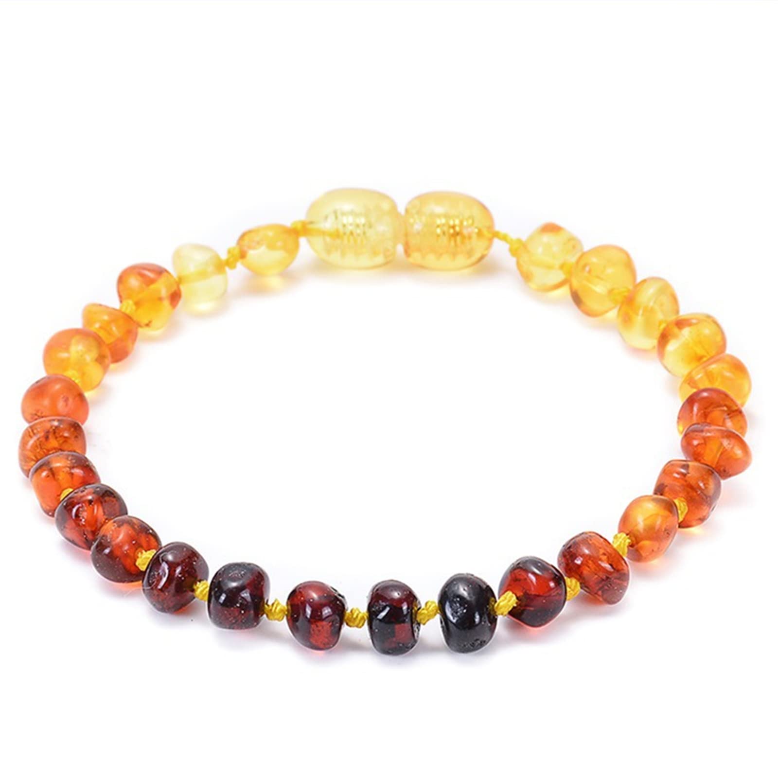 alogo-z Natural Amber Bracelet for Children/Baby Charm Bracelets Amber Bracelet Decoration 5.9in Cir