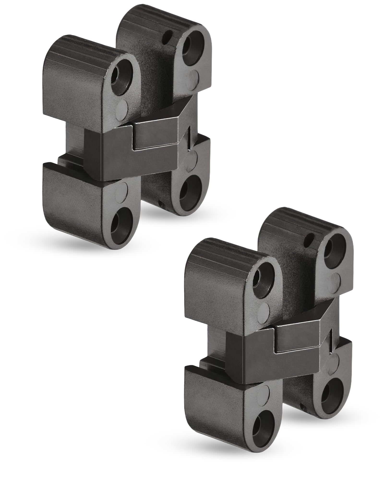 Gedotec Black Modern Brushed Brass Cabinet Hinge - H1964 - 11 X 33 Mm - Pack Of 2