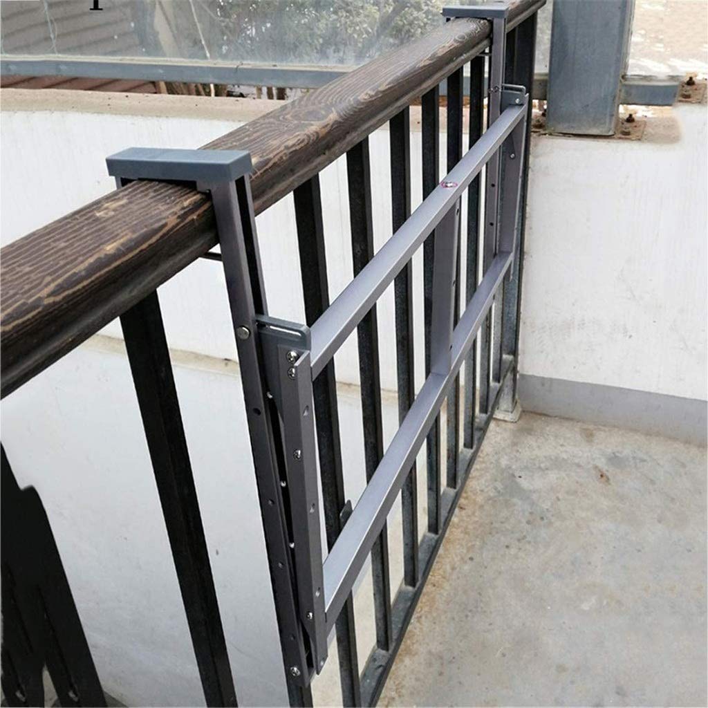 Adjuble Składany stół balkonowy, 60 x 27 cm, imitacja drewna, aluminium, kaktusowe futro do jadalni na zewnątrz do ogrodu i na patio, brązowy z metalową obręczą