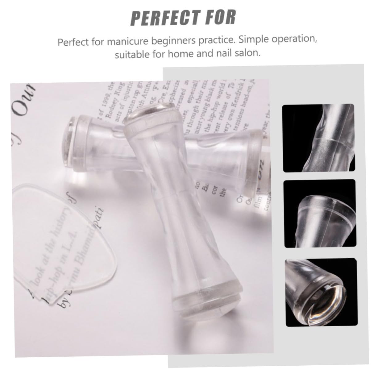 minkissy 10pezzi Timbri Per Unghie Strumenti Per Nail Art Regolabili Per Manicure Fai Te Compatti e Facili Da Usare Per Casa e Salone Di Bellezza