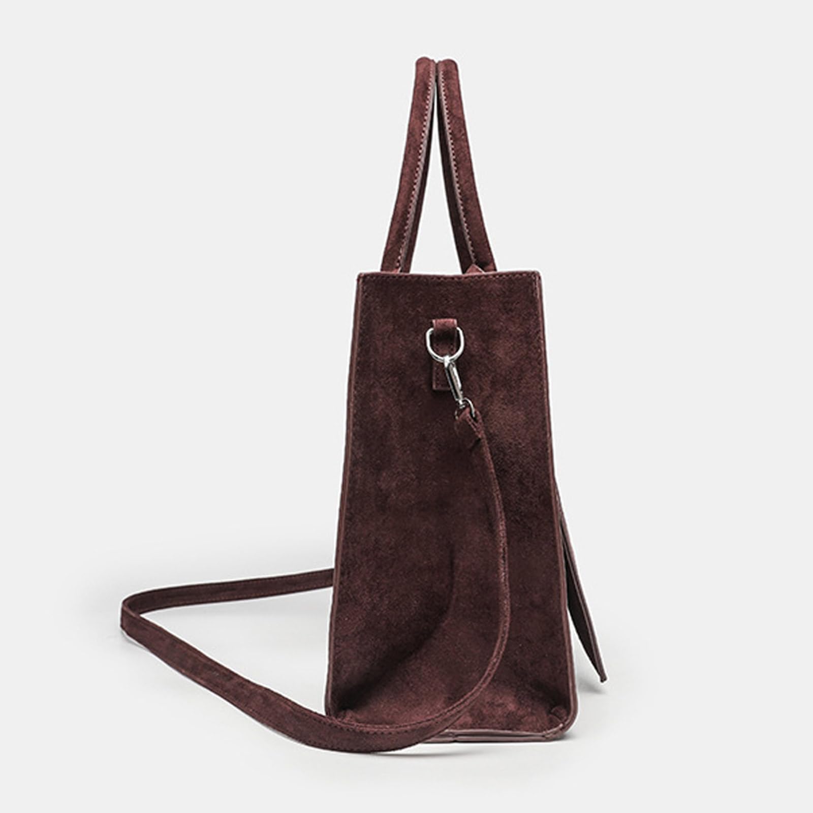 Borsa a tracolla organizzata in pelle scamosciata Set Portamonete staccabile Scomparti multipli Portamonete staccabile facile da viaggiare