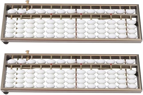 Miniatura 1 de NUOBESTY 2 piezas de metal Abacus Soroban calculadora china japonesa calculadora herramienta de conteo de matemáticas aprendizaje de matemáticas