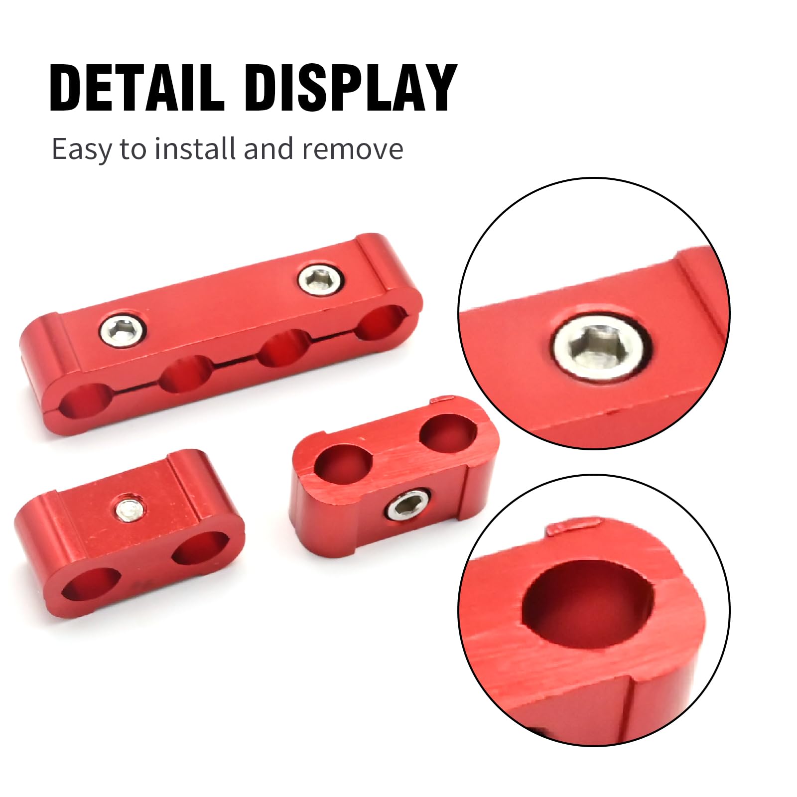 Wire Separator, 12 Pcs Aluinu Alloy Spark Plug Wire Separators 8