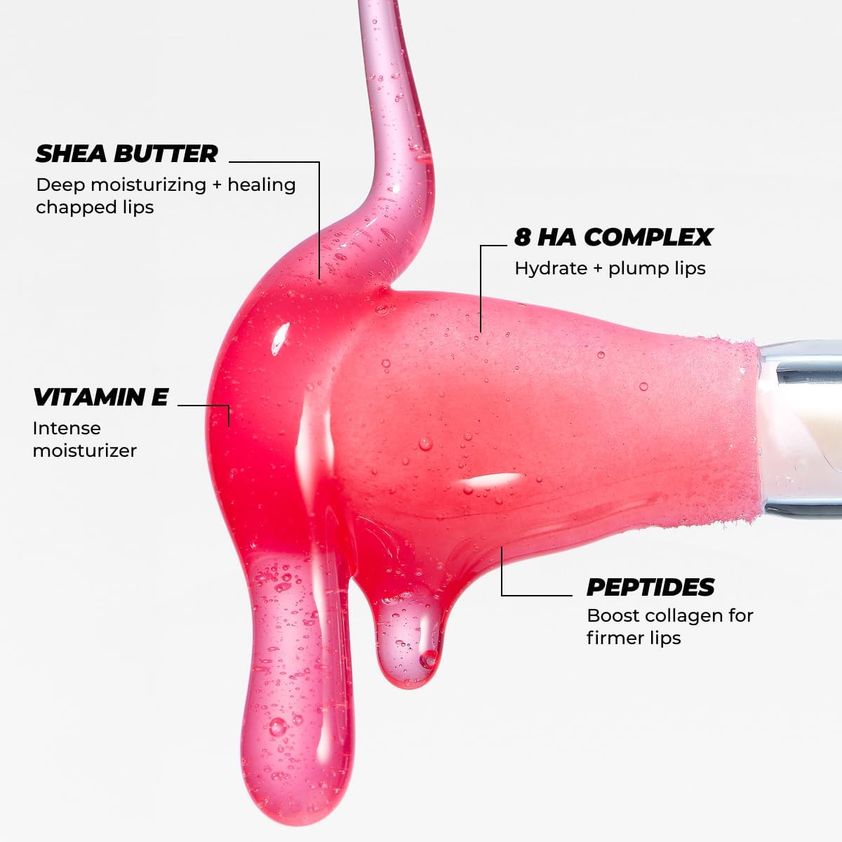 Vitamasques Korean Lip Oil Stain, Watermelon, Plump & Hydrate, Korean Lip Gloss, Lip Gloss plumper - Image 3
