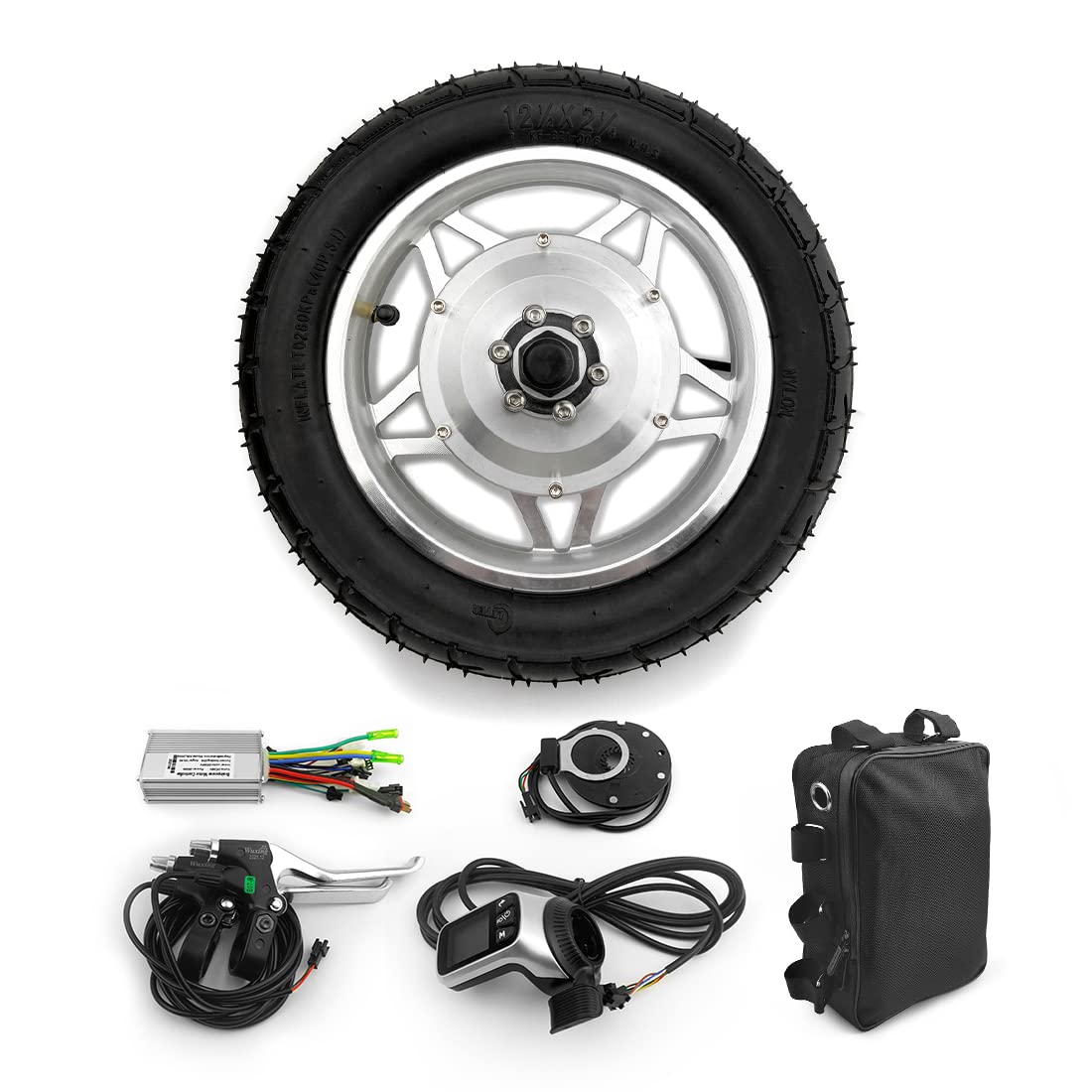 Amazon | 36 V 250 W自転車12インチ電動車輪キット、LCD親指アクセル