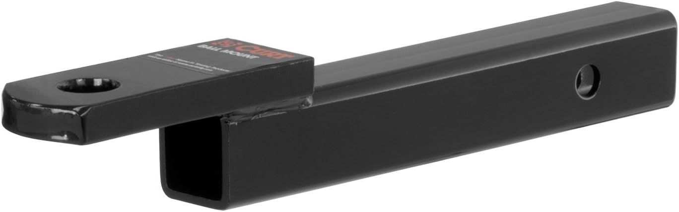 CURT 45250 Class 3 Trailer Hitch Ball Mount, Fits 2-Inch Receiver, 7,500 lbs, 1-Inch Hole, 2-In Drop, 3/4-Inch Rise, Gloss Black Powder Coat