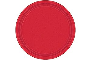 Apple Red Round Plates, 7" (20-Pack)