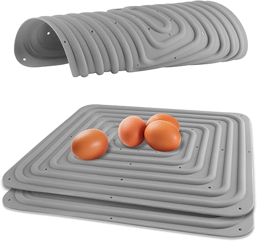 Miniatura 2 de Almohadillas anidables de pollo, almohadillas de caja anidable para gallinero, forros de caja nido, lavables y reutilizables, silicona suave, gris,