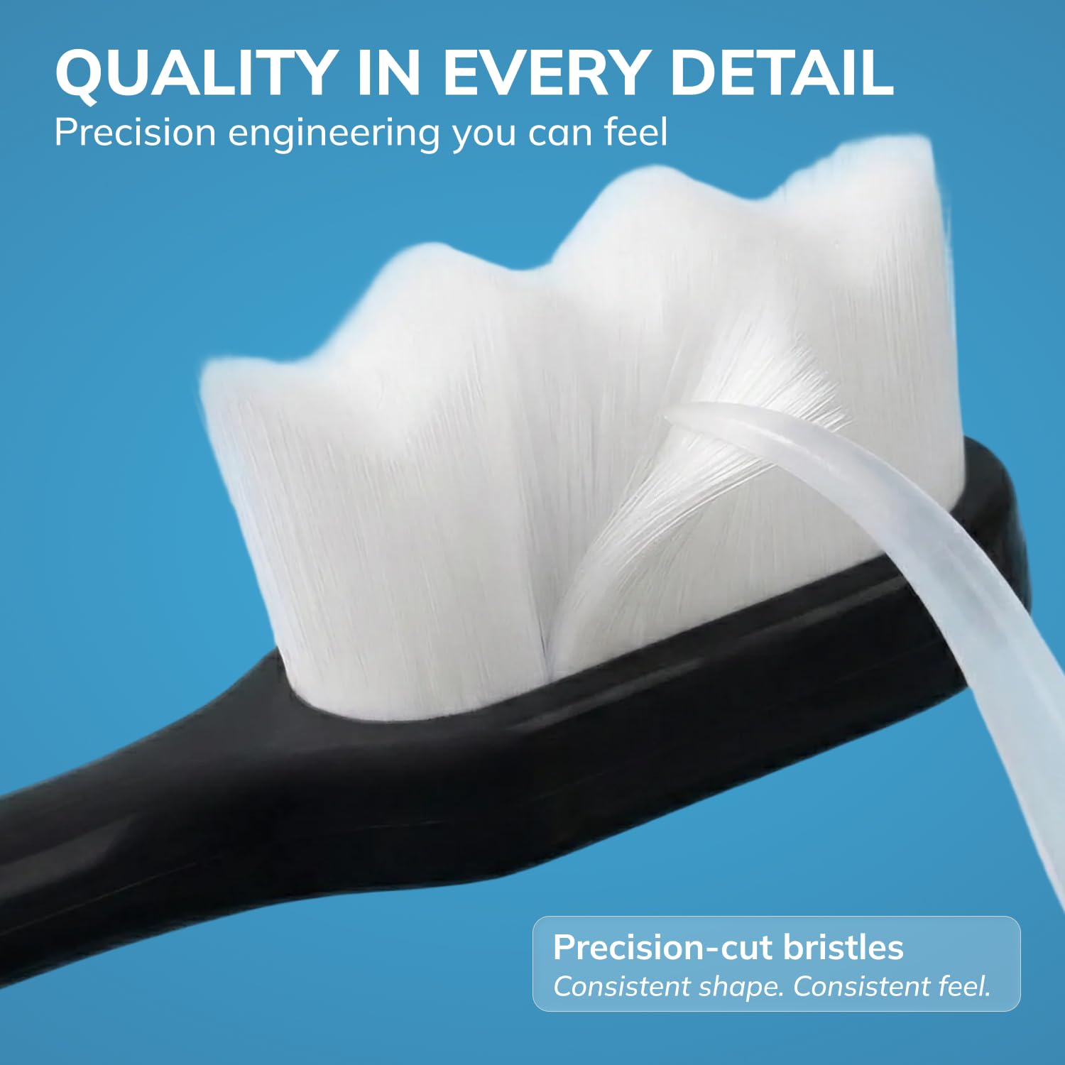 Swissklip Cepillo de dientes extra suave para encías y dientes sensibles I Nano cepillo de dientes con más de 12000 micro, nano cerdas I Solución avanzada de limpieza de dientes I Adecuado para todos