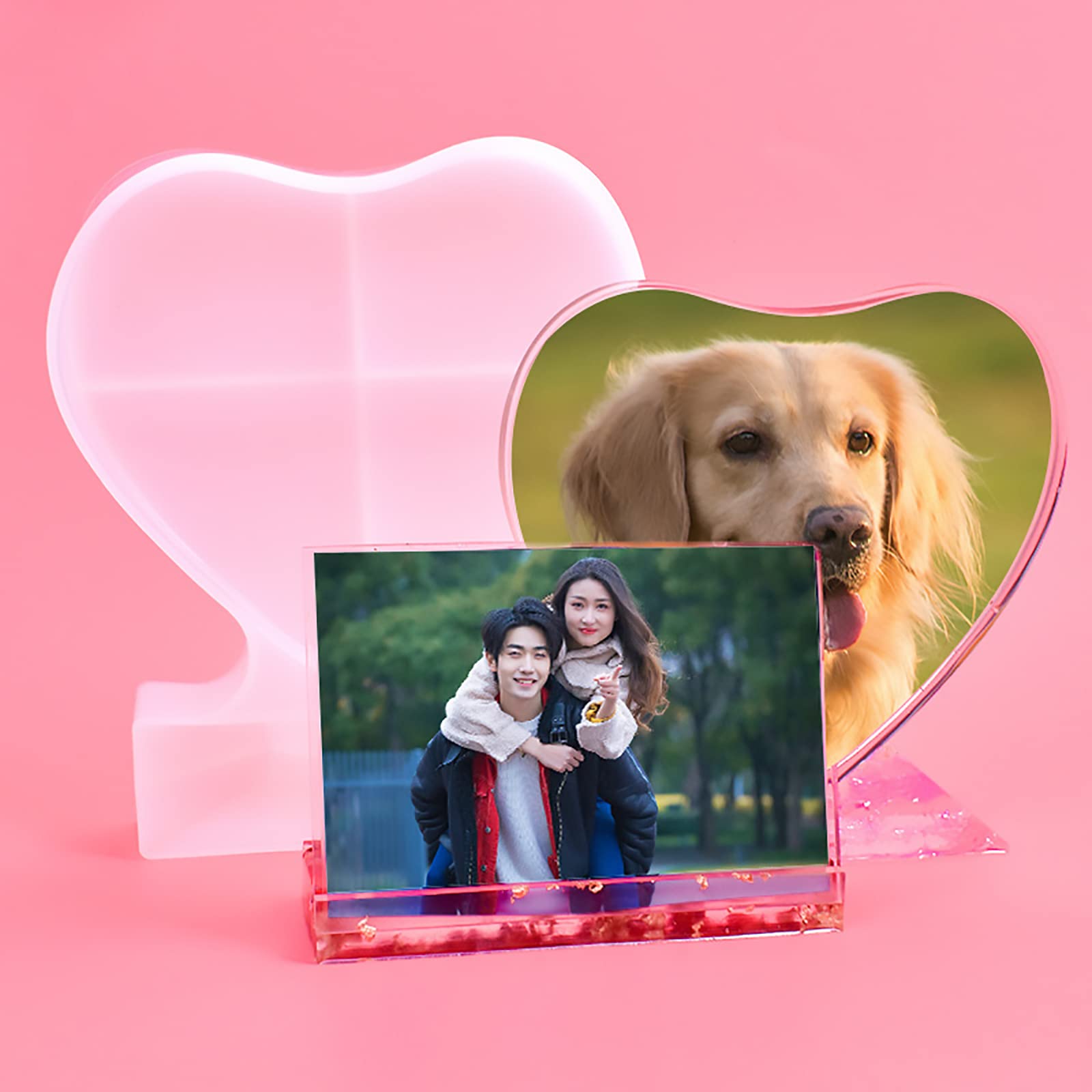 Moule Cadre Cœur Résine - DIY Photo Romantique - Pour Mariage, Cadeaux Personnalisés
