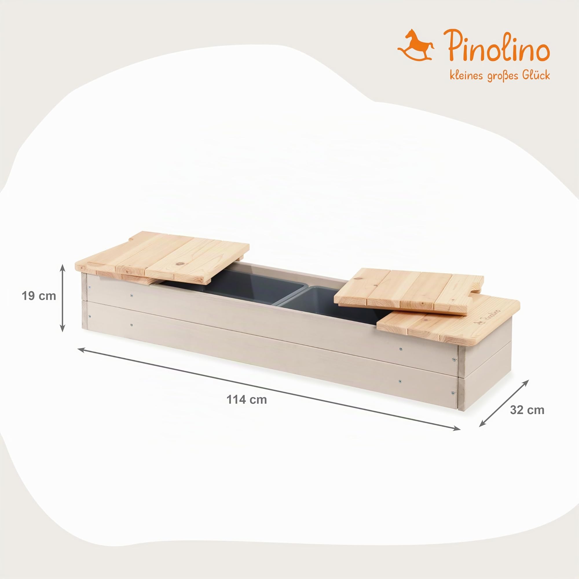 Pinolino Sandkasten Hedda beige/Natur