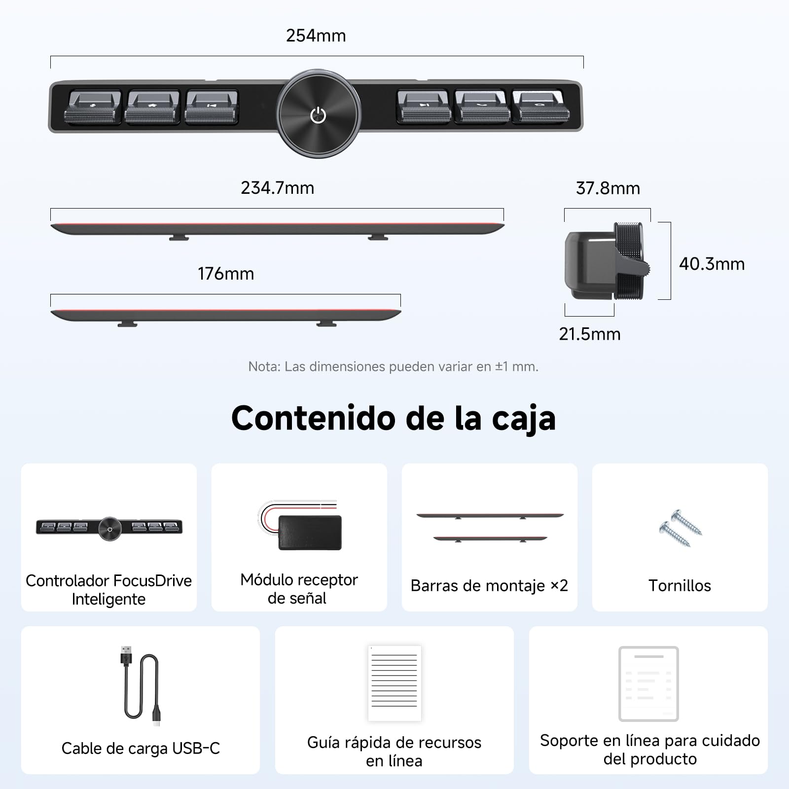ATOTOZONE AC-44F20 Mando Inalámbrico Con Teclas Retroiluminadas,Montaje Flexible,Botón Personalizable,Para A6,A5L,S8 (excepto S8 PN),X10,V10,F7 Y La Mayoría De Otras Marcas Que Admiten Aprendizaje SWC