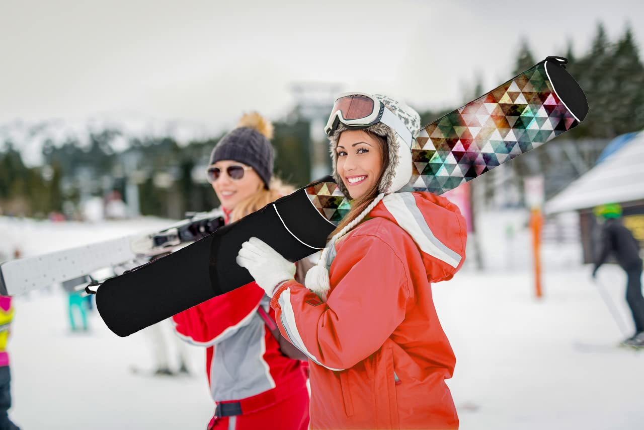 Ferocity Premium Housse à Skis et Sac à Chaussures Set - Pour 1 Paire 170 cm, Casque avec Poche Filet Amovible [053]