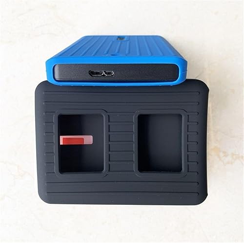 Miniatura 6 de Paquete de 2 fundas protectoras de silicona suave compatibles con Toshiba Canvio Basics A5 1TB 2TB disco duro externo portátil, disco duro, a prueba