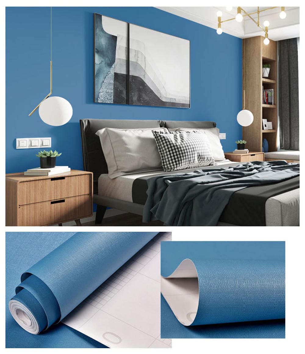 Pellicola autoadesiva in PVC vinilico Blu Navy per Piano di Lavoro, Rimovibile e Facile da installare, 26X319 Pollici