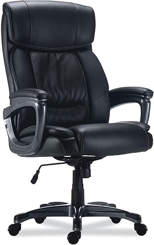 Alera ALERA EGINO - Silla grande y alta, soporta hasta 400 libras, asientorespaldo negro, base negra