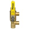 1 x 34 Pro-Pal Full Port Brass Ball Valve wReversible Handle, PrimarySecondary Loop Purge Tee 600 WOG