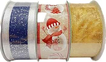 Amazon | クリスマスにCOTSCO コストコ ワイヤーエッジ リボン 3