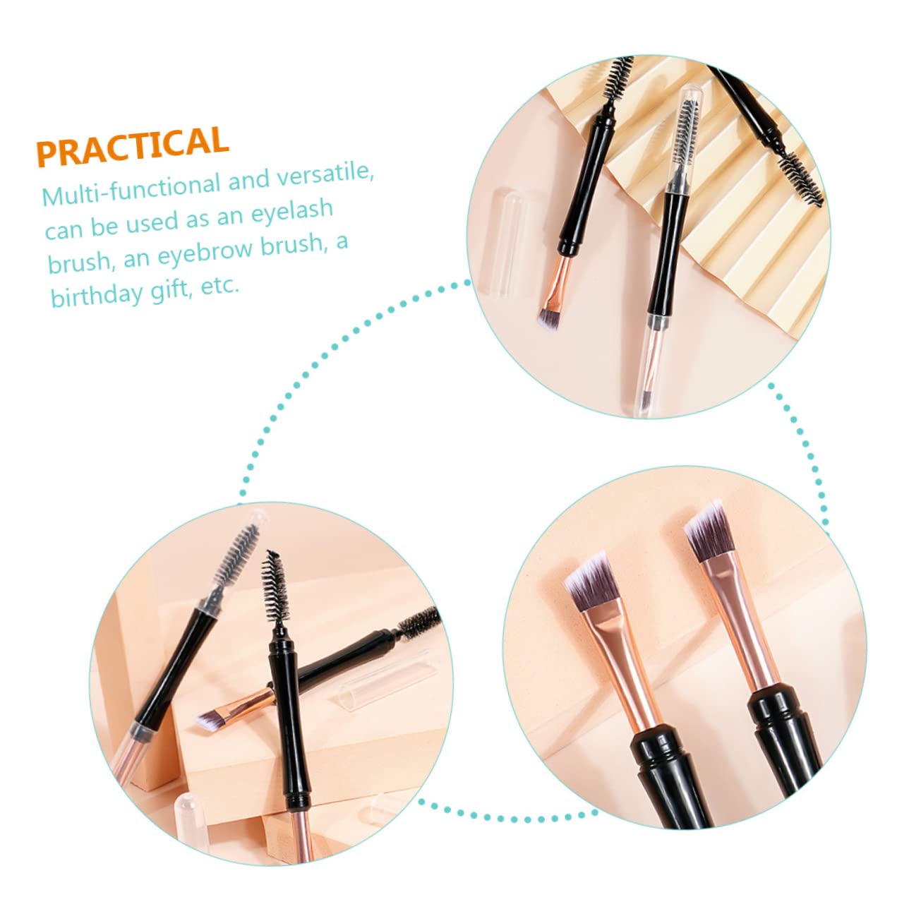 MAGICLULU 3 Set Di Pennelli Per Sopracciglia Kit Di Pennelli Copri Pennelli Per Ragazze Uso Domestico 10 Pezzi*3