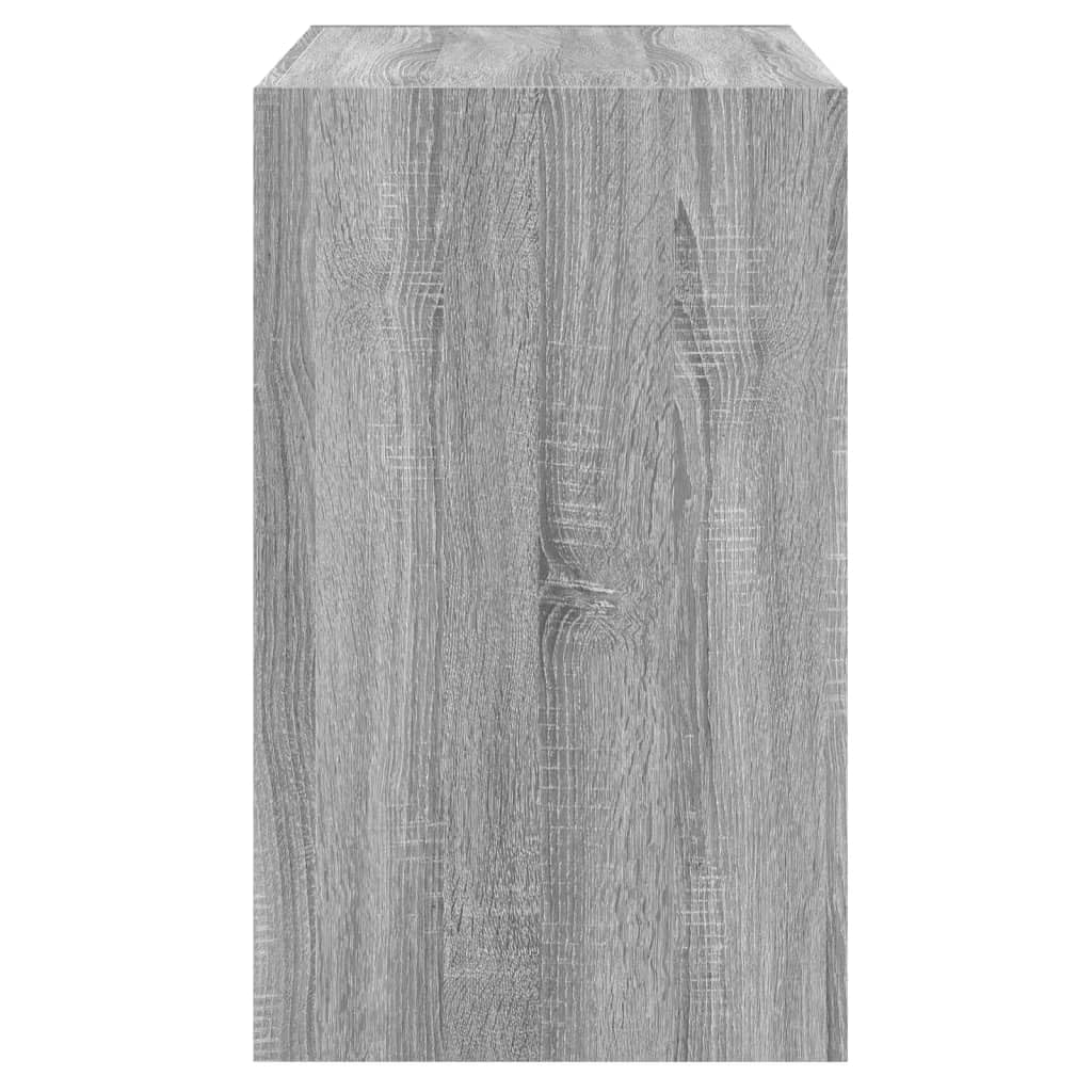 Armario para zapatos Sonoma Gris 80x42x69 cm Madera de ingeniería | 1 cajón plegable de 3 niveles, diseño compacto, tapa resistente para decoración, montaje en pared incluido