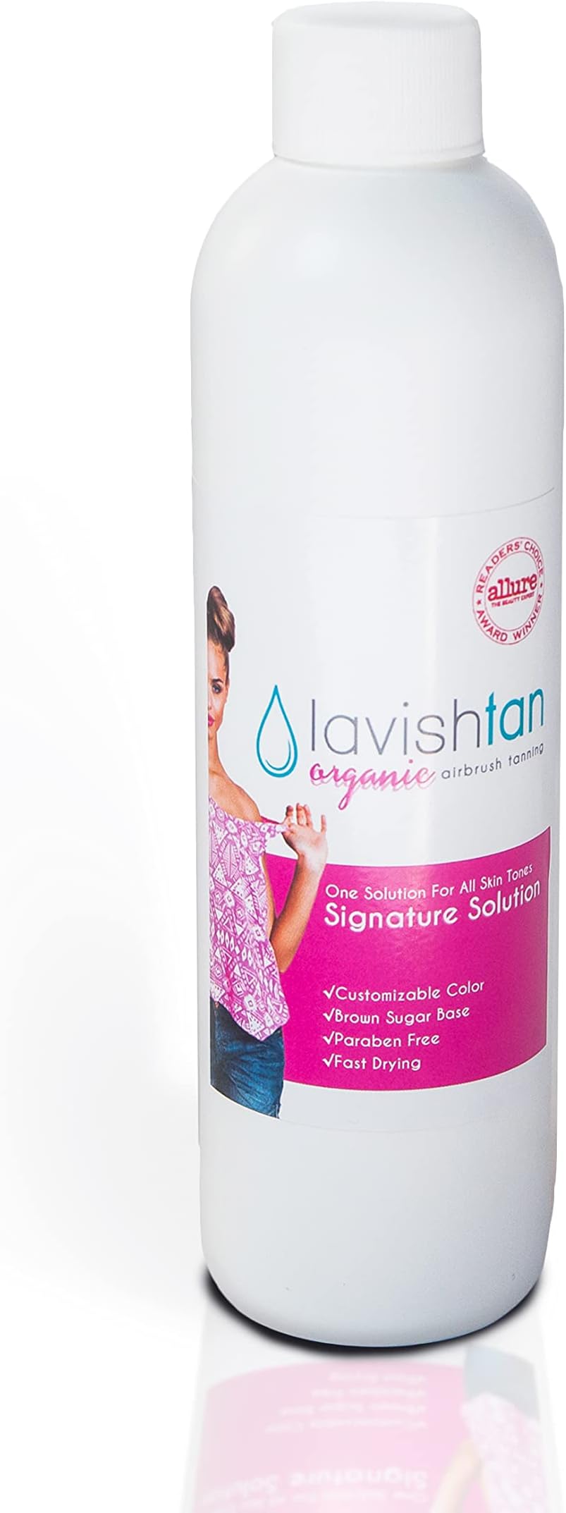 Spray Tan Solution - Organic Rapid Sunless Airbrush Tanning Product - Bronzed, Sun-kissed Customized Natural Color - Lavish Tan is Voted #1 in U.S.A. - 8oz