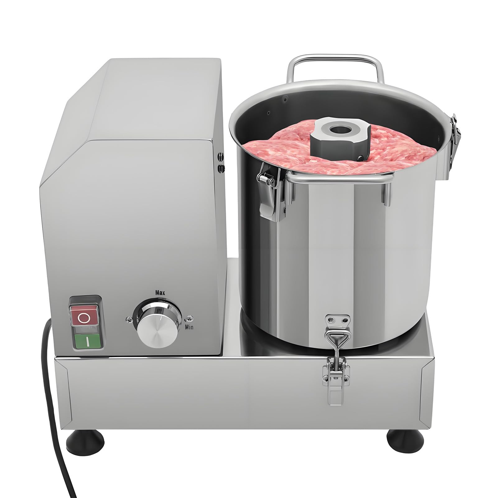 IUokLU Commercial Food Processo Vegetable Chopper, 6L9L/15L Multifunctional Meat Grinder Veggie Cutter Mincer for Potato, Onion, Ginger (6L)