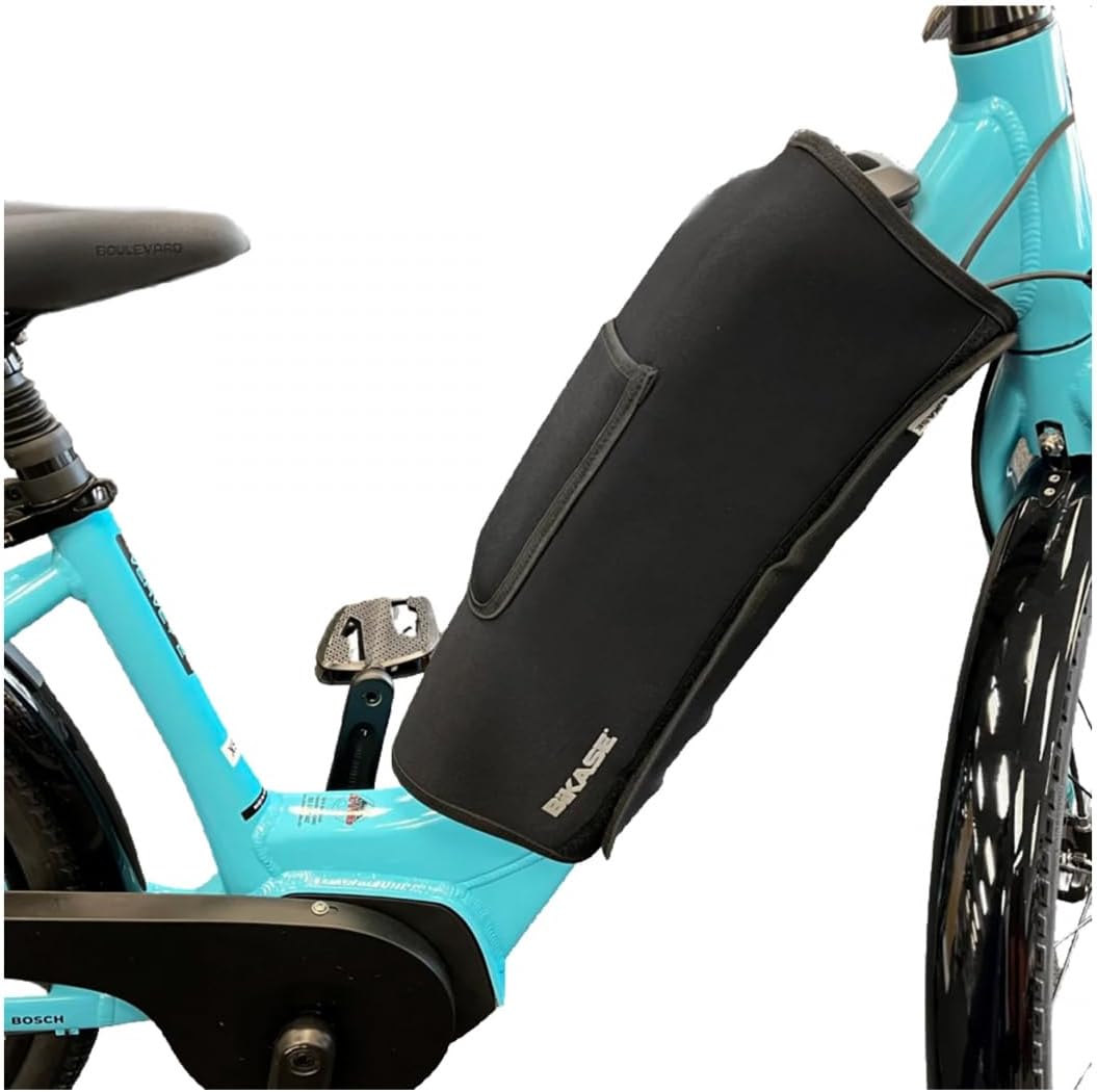BiKase E-Bike Battery Cover Neoprene Electric Bicycle Battery Cover for Outdoor Riding, Transporting on Car Rack, eBike Battery Cover for Isolating Battery, Waterproof, Dirt Resistant