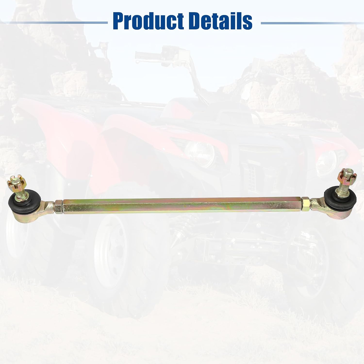 uxcell 25cm 9.84" Steering Tie Rod Ball Joint Tie Rod Assembly Fit for 50cc 70cc 90cc 110cc 125cc 150cc 200cc 250cc ATV Four Wheeler Quad