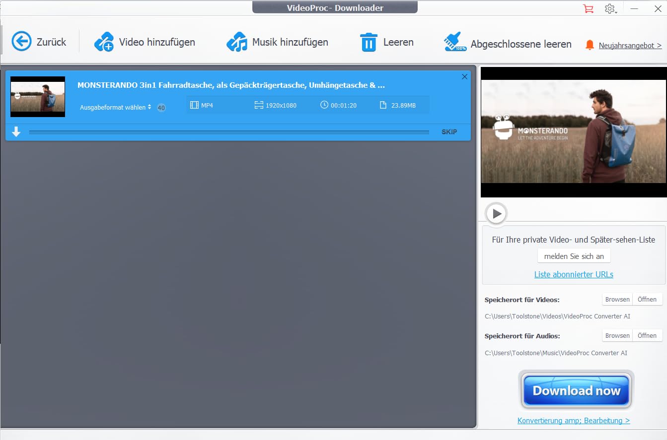 Digiarty VideoProc Converter AI | Kompatibel mit Windows | 1 Gerät | 1 Jahr | Video-Konverter, Kompressor, Downloader, Recorder | Aktivierungscode per E-Mail