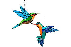 Captivating Stained Glass Hummingbird Suncatchers: A Symphony of Light and Grace