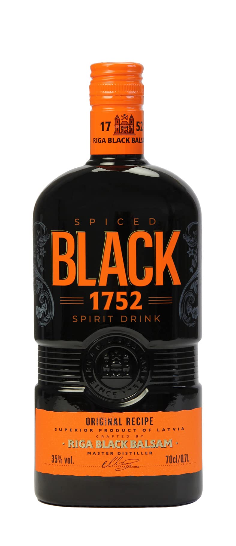 BLACK 1752 Liqueur 70cl, 35% ABV | Spiced Spirit Drink from Latvia | Herbal Bitters, Apéritif, Digestif, Liqueur