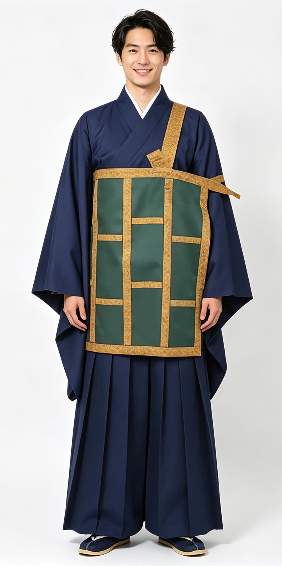 USA rozmiar komiksowy kostium cosplay męskie niebieskie kimono i peruka kostium imprezowy