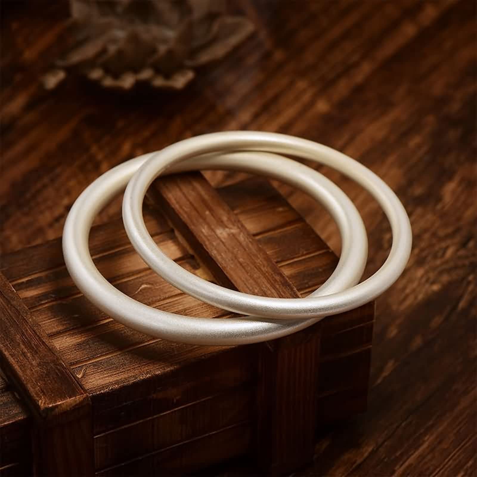 KnSam Bracciale da donna in argento Sterling 990, lucidato a maglie