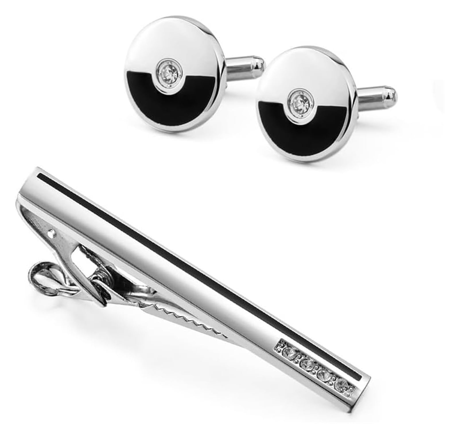 Krawattenklammer, Krawattennadel, Clip, Manschettenknöpfe, silberfarben, Diamant, Ärmel, Nails, Kreis, Kragen, Clip, Herren, Persönlichkeit, Zubehör