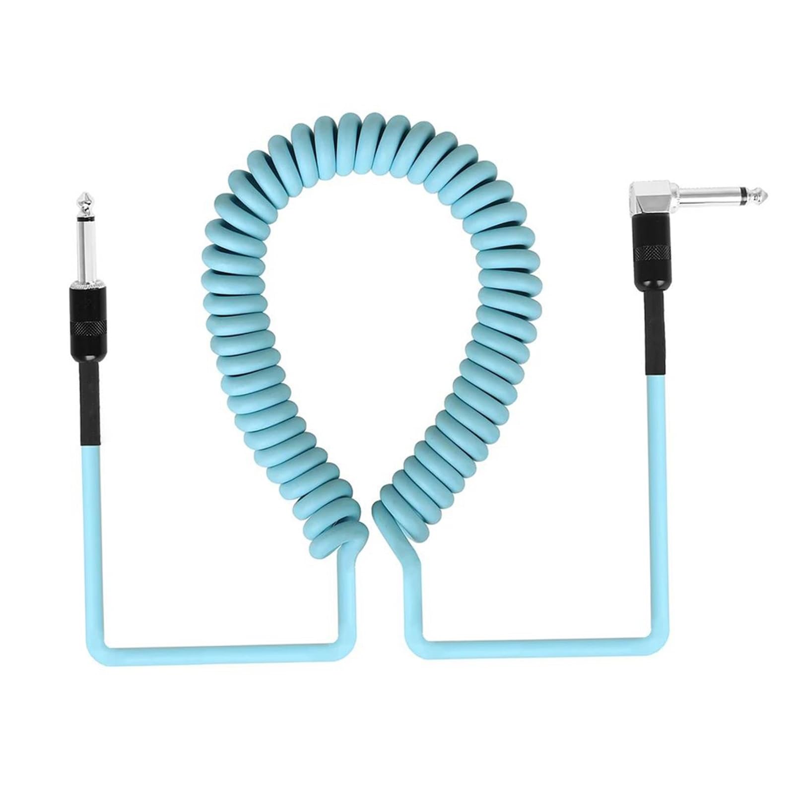 Cavo Audio Per Chitarra Cavo A Spirale Per Amplificatore Da 300 Cm Dritto/angolo 6,35 Mm Linea Di Riduzione Del Rumore Accessori Parti Chitarra(Green)