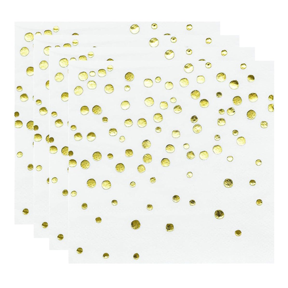 Servilletas de papel doradas Tofficu decorativas con estampado brillante para shower y cumpleaños 8