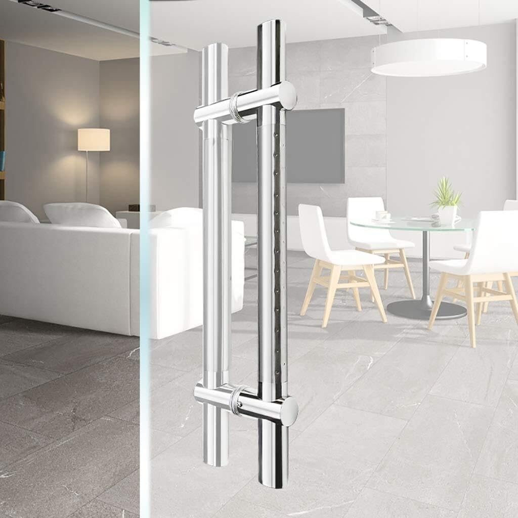 Door Handles,Heavy-Duty Stainless Steel Glass Door Push-Pull Handles Barn Door Wooden Door Handle Hardware,3 Lengths (Size : 800x500mm)