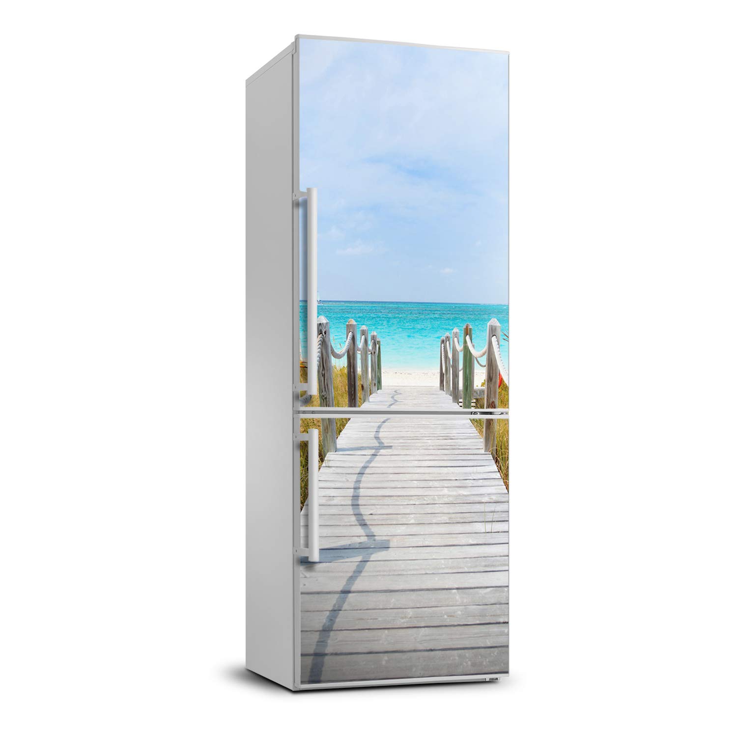 Autocollant frigo 70x190cm sur un mur décoratif auto-adhésif plage Tulup