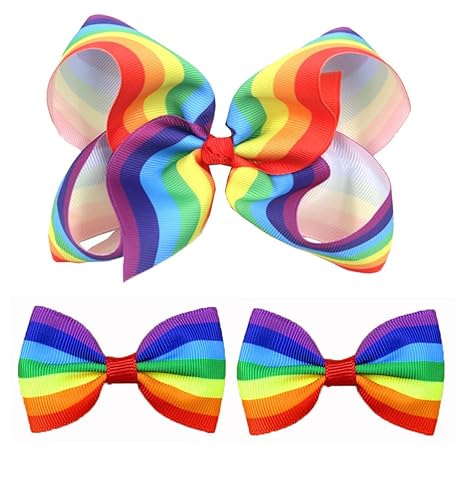 Miniatura 9 de Pinzas para el cabello de arco iris para mujeres y niñas, accesorios para el cabello del día del orgullo gay TSFJ52 (2 unidades de lazo B)