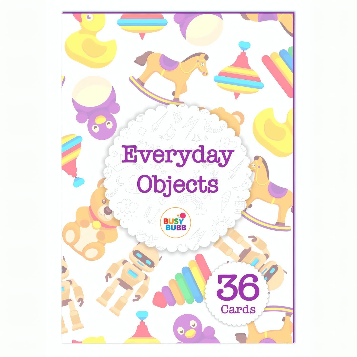 Busy Bubb - Everyday Objects | 36 Laminated Anti-Glare Flash Cards | Montessori Inspired Fun & Easy to Learn Toys for Kids-image-6