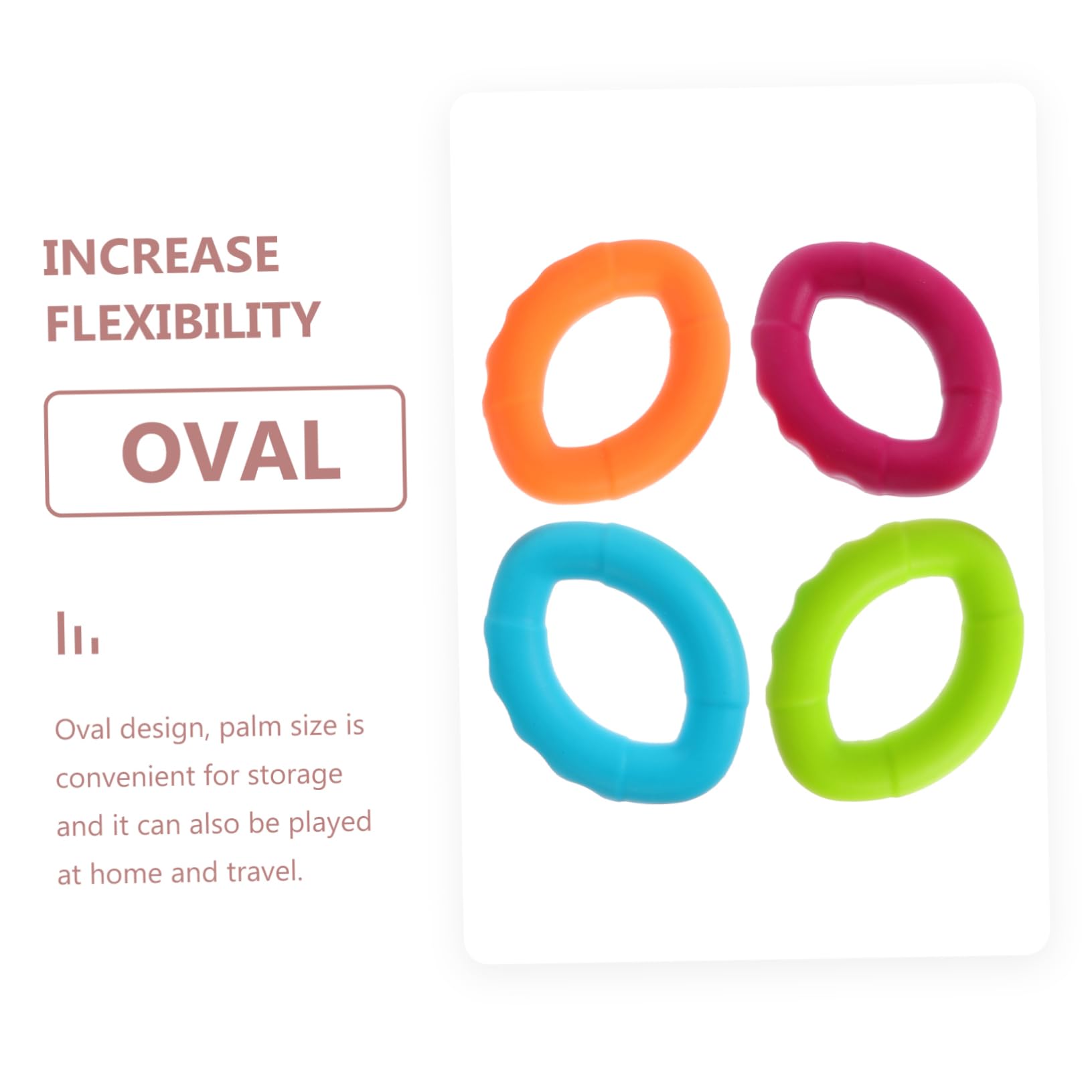Yardwe 4pezzi Anelli Massaggiante in Silicone Per Rafforzare La Presa Delle Mani Attrezzi Per Esercizi Delle Dita e Dispositivi Per Riabilitazione Delle Mani