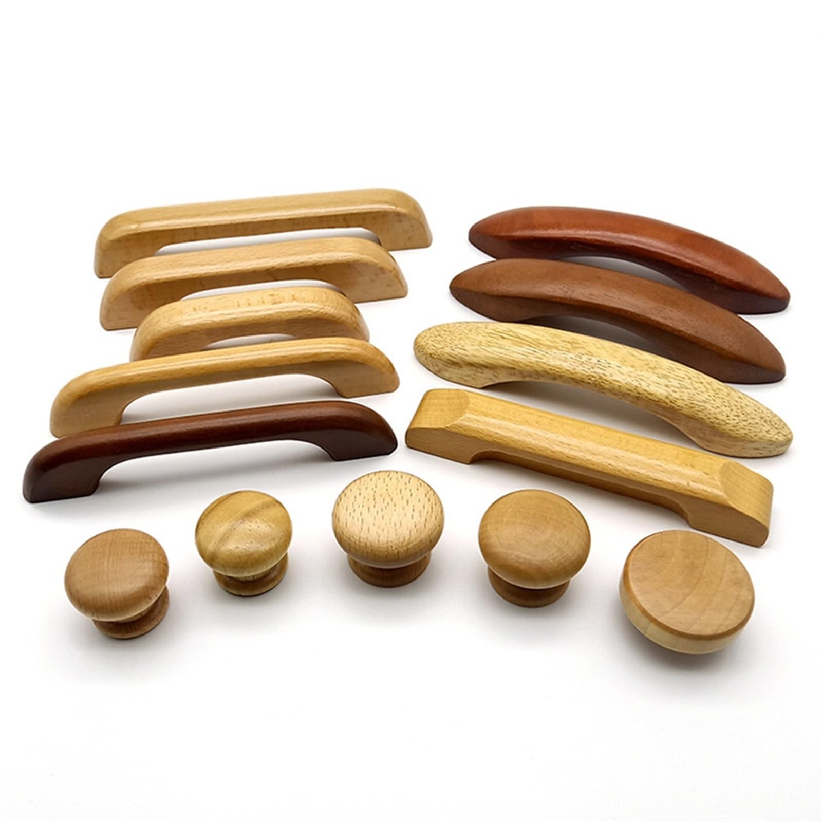 Bouton lisse en bois pour porte de meuble et placard confortable