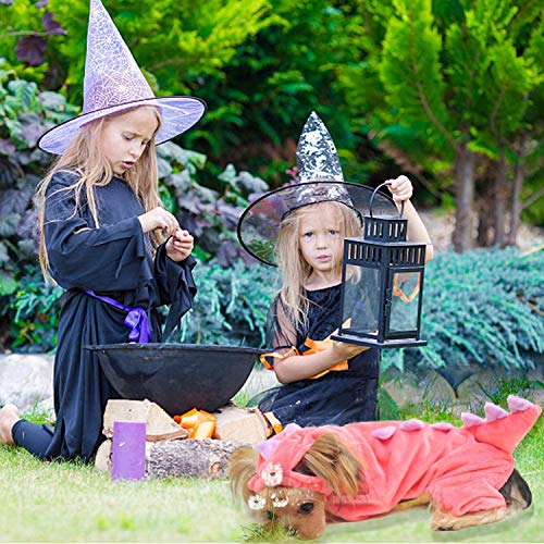 Halloween Costume For Pet Dog Cat Dinosaur Plush Hoodies Animal Fleece Jacket Coat Warm Outfits Clothes For Small Medium Dogs Cats Halloween Cosplay Apparel Accessories (X-Large, Pink) #TOP5