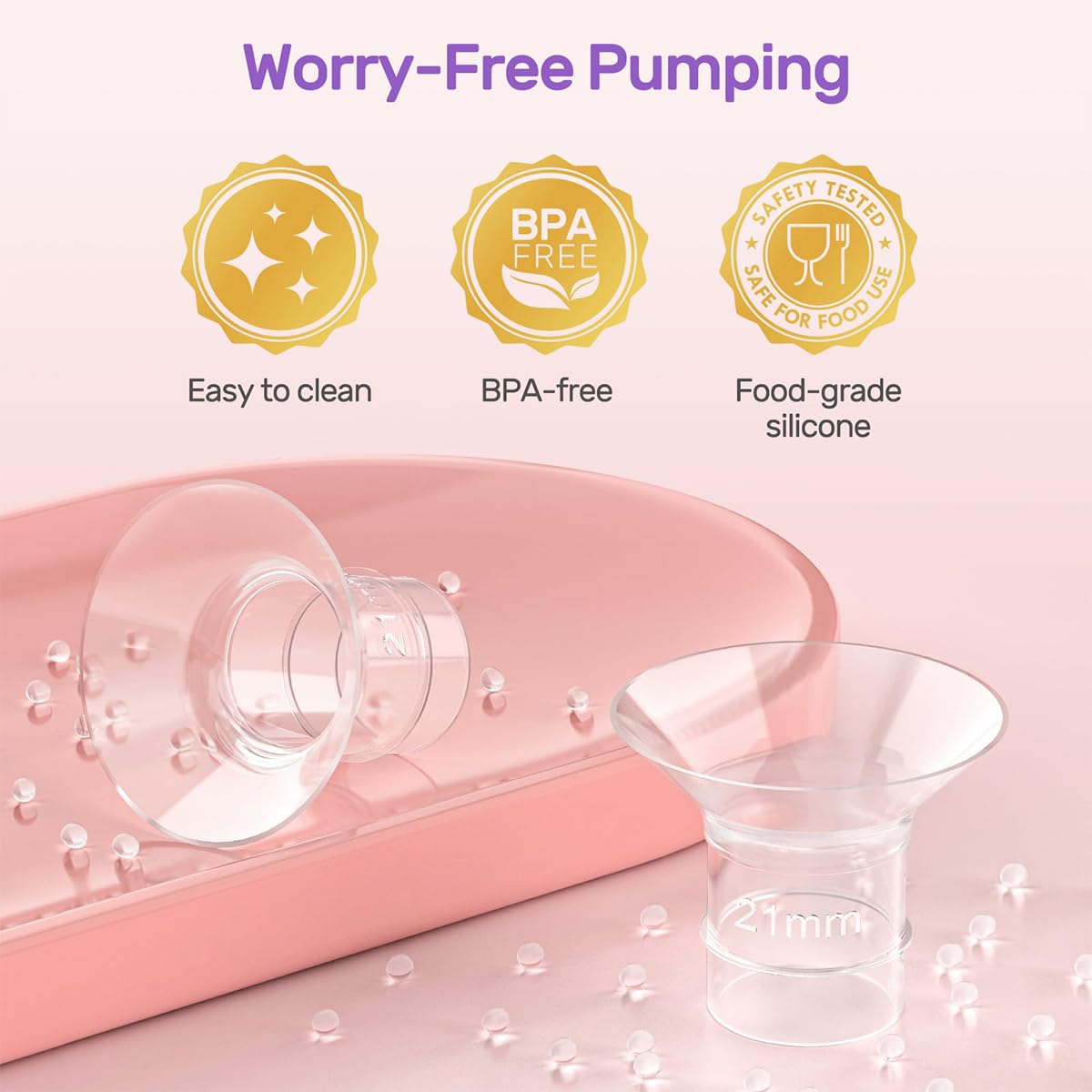 Parts for Spectra Breast Pump Accessories, 6 Pcs Accessories for Breast Pump, Flange Sizing Kit, Suitable for Medela Milk Pump for Breastfeeding Inserts Accessory, Items for Pregnant Woman, Flange Ruler (13/15/17/19/21mm) - Image 7 thumbnail