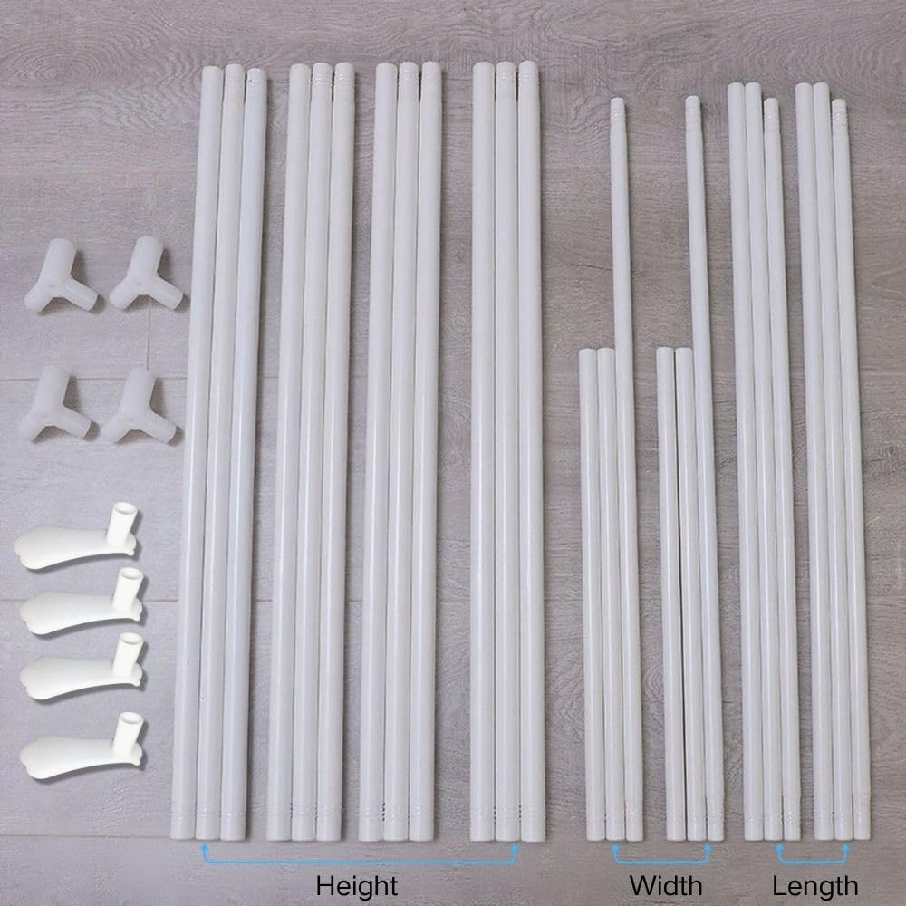 ZIQINPSQ Canopy Bed Frame Post Single Size,Thickened Metal Canopy Frame Poles,Four Corner Bracket Fit for Metal/Wood Bed Bedroom Decor - Image 4